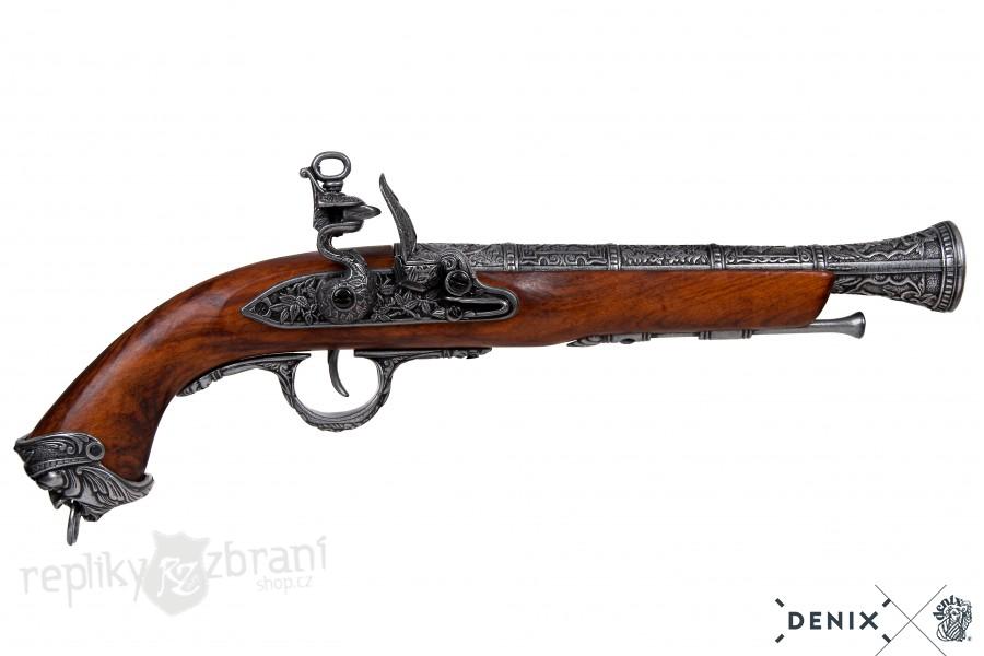 Pirátská křesadlová pistole Itálie