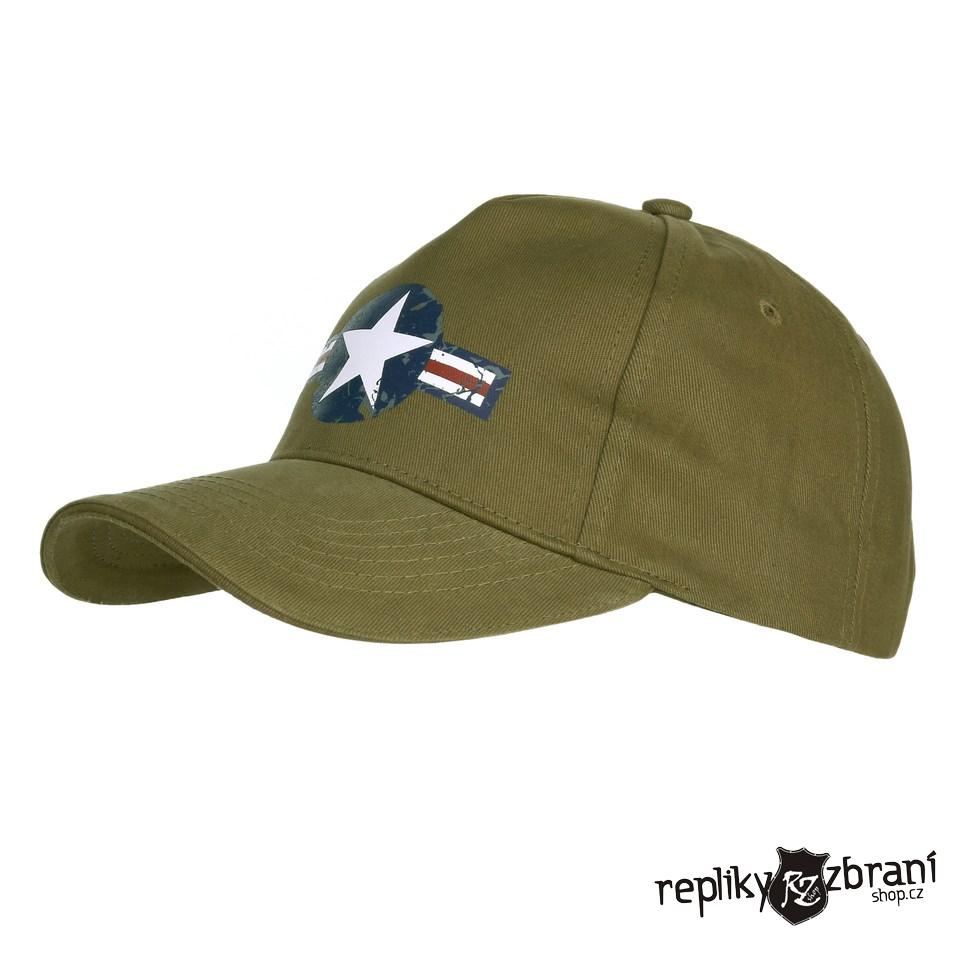 Čepice BASEBALL USAF WWII ZELENÁ