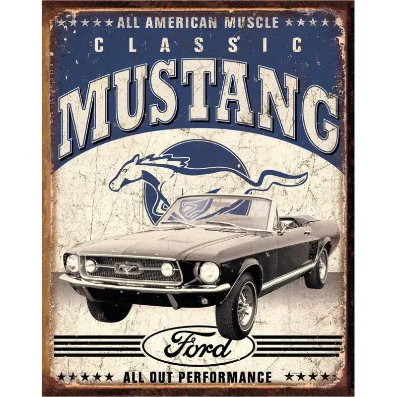 PLECHOVÁ CEDULE CLASSIC FORD MUSTANG