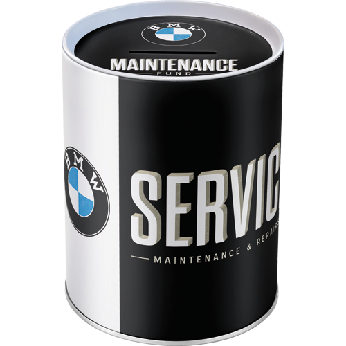 Plechová kasička - BMW Service