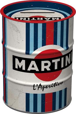 Plechová kasička barel: Martini