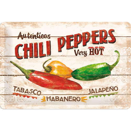 Plechová cedule – Chili Peppers