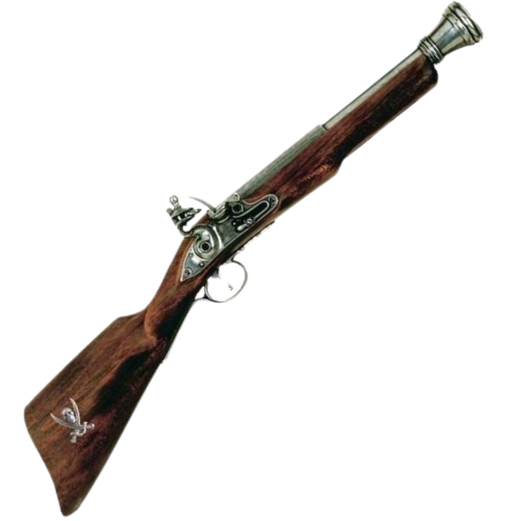 Pirátská kředadlová mušketa 18. století
