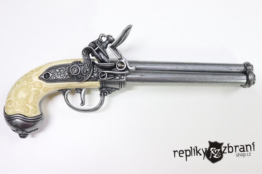 Pistole trojhlavňová, Italie 1680