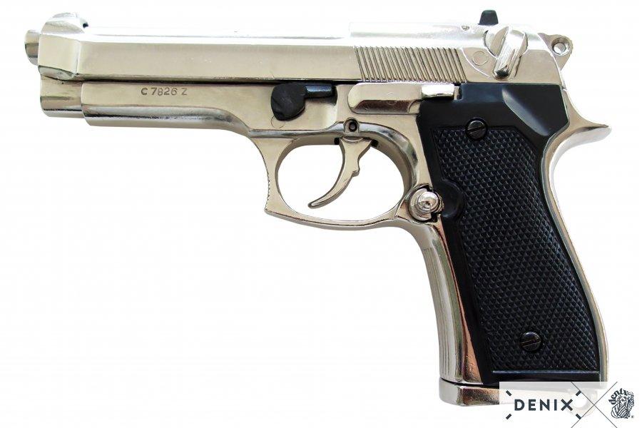 Pistole Beretta 9 mm (nikl)