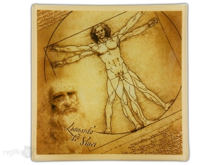 Dekorativní talíř - L. Da Vinci - 30x30 cm