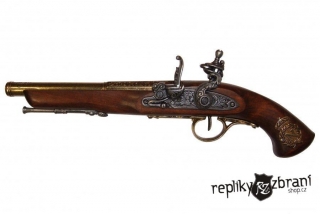 Francouzská pistole 18.století se znakem Napoleona I.