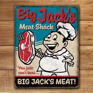 Plechová cedule Big Jacks Meats