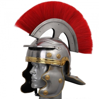 Helma římský centurio včetně chocholu a kožené výstelky