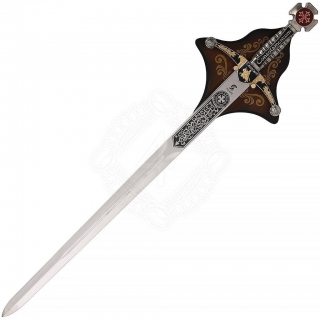Meč Cathars s nástěnou plaketou