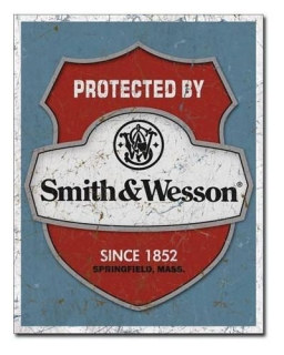 PLECHOVÁ CEDULE SMITH & WESSON - PROTECTED