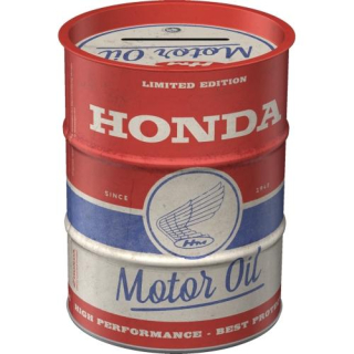 Plechová kasička barel: Honda Motor Oil