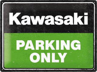 Plechová cedule: Kawasaki Parking Only