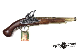 Křesadlová pistole London 1760 (zlatá) pl.
