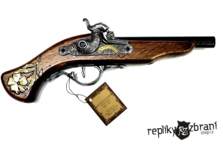 Malá švýcarská pistole z 18. století.