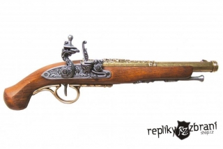 Křesadlová pistole Anglie 18. století (ZL)