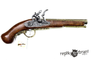 Křesadlová pistole Paris 1781 (zlatá)