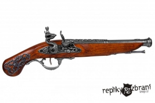 Anglická křesadlová pistole 18.století (šedá)