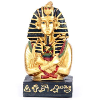 Zlatý Tutanchamon držící hák a cep