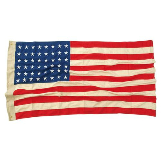 Vlajka USA  WWII. 48 hvězd VINTAGE bavlna vyšívaná 90x150 cm